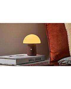 Gingko Alice Mushroom Lamp Walnut Mini